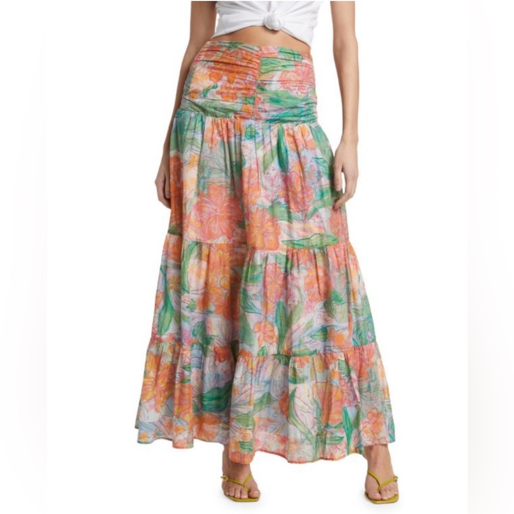 RAILS
Agatha Floral Cotton Maxi Skirt